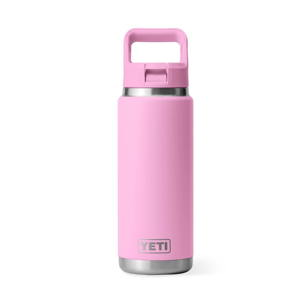 Sonic Pink 26oz Yeti Bottle with matching Straw Top